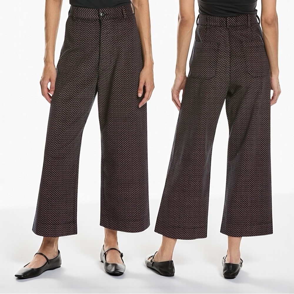 The Great Women’s The Seafair Pants In Navy Wild Berry Print Size 25